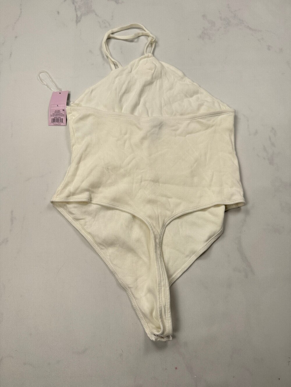 Wild Fable Bodysuit Cream Modern Classic Minimalist Adjustable - Womens L